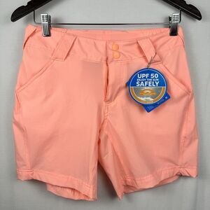 Columbia PFG Nylon Shorts Womens Size 4 Stretch Salmon Pink Tags Not Attached